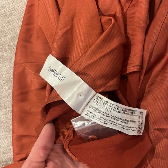 The Fifth Label Orange Midi Satin Dress With Tie Back Size XS Revolve - Picture 6 of 7